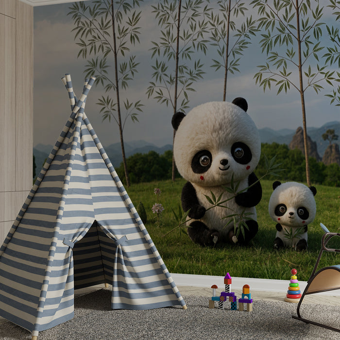 Tapet pandabjørner | Sjarmerende skapninger og rolig natur