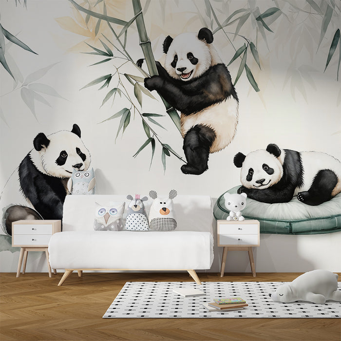 Papier peint Panda | Hračkový a upokojujúci dizajn
