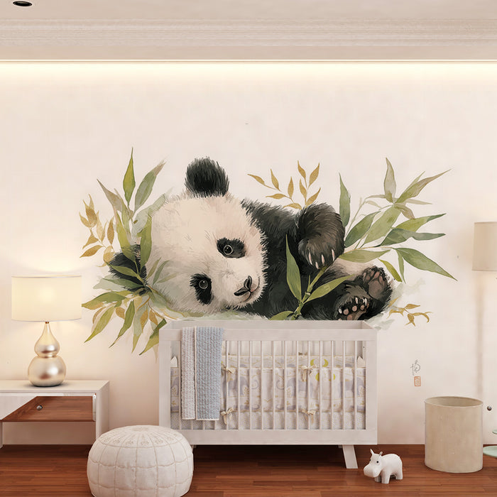 Papier peint panda | Rozkošná ilustrácia ležiaceho pandu