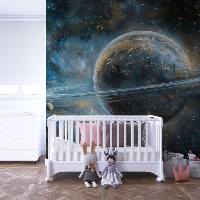Lastenhuoneen tapetti | Galaksin universumi ja planeetat
