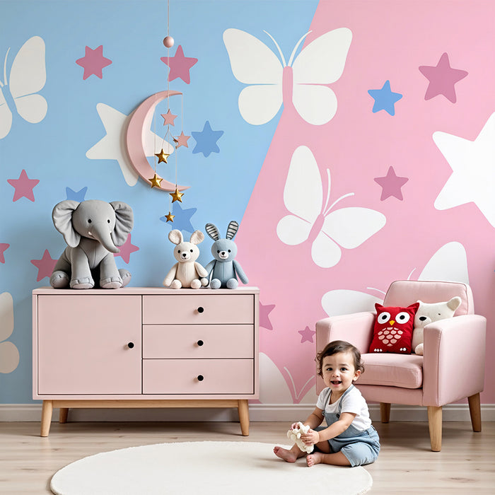 Gyerekek számára: párna- és csillagmintás tapéta
