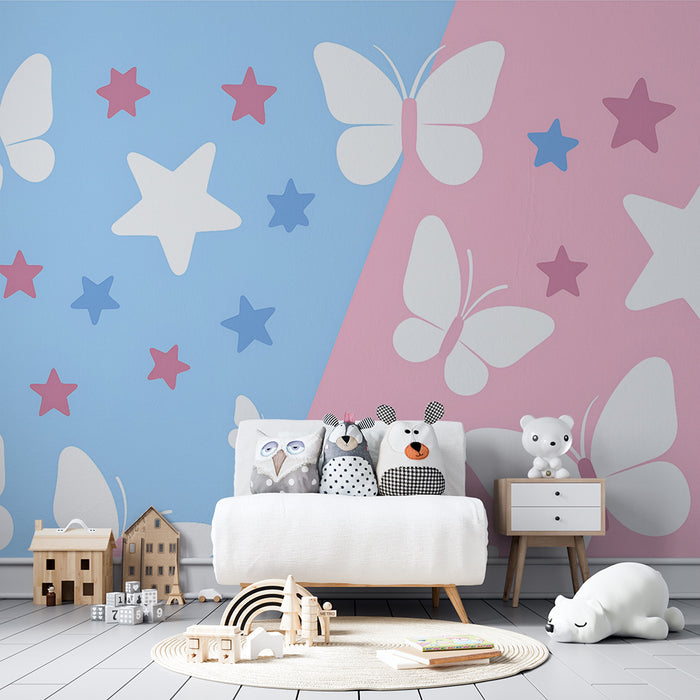 Gyerekek számára: párna- és csillagmintás tapéta