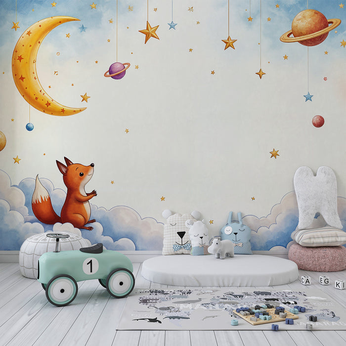 Tapeta liška a hvězdy | Pohádkový svět pro děti
