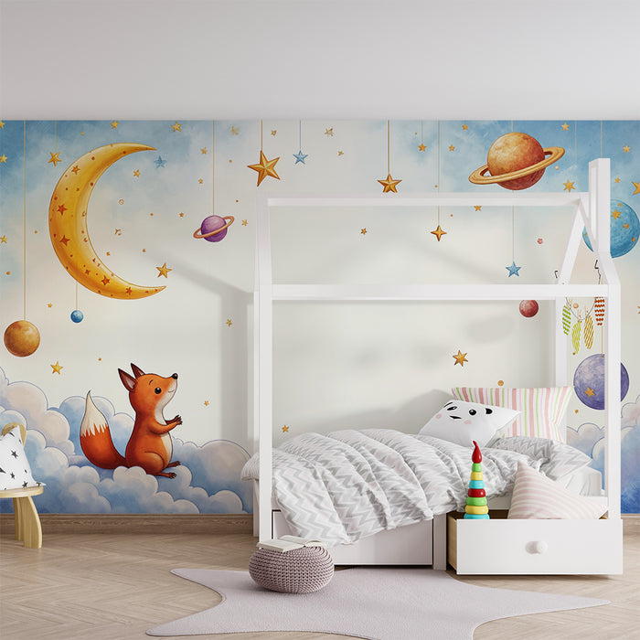 Tapeta liška a hvězdy | Pohádkový svět pro děti