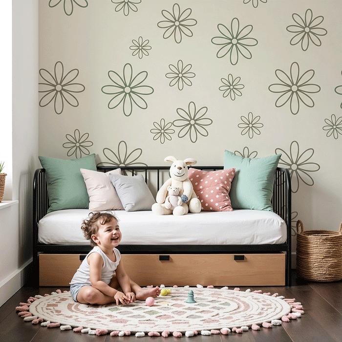 Barntapet | Små blomstervallar