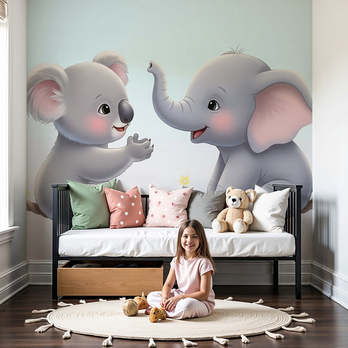 Barntapet | Koalavänner och elefant på en rep