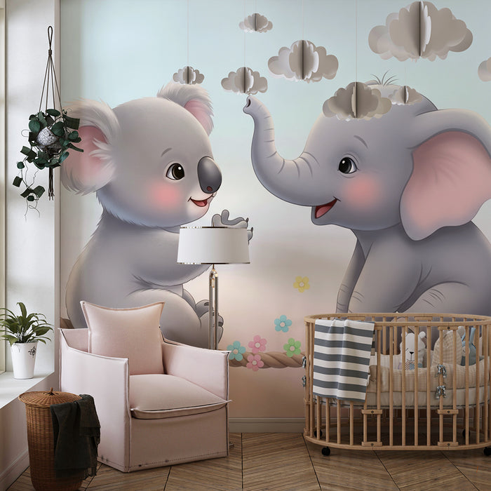 Barntapet | Koalavänner och elefant på en rep