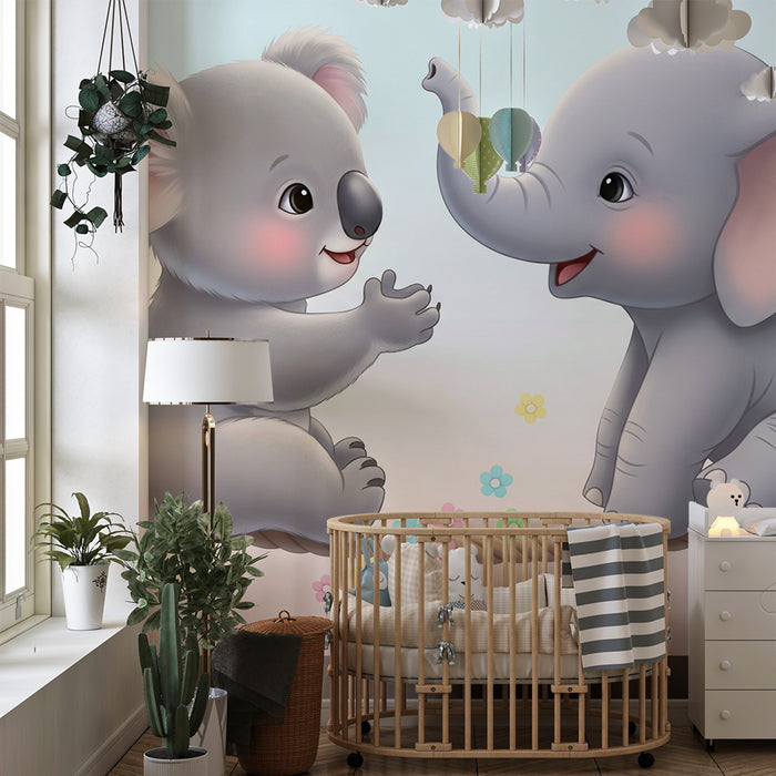 Barntapet | Koalavänner och elefant på en rep