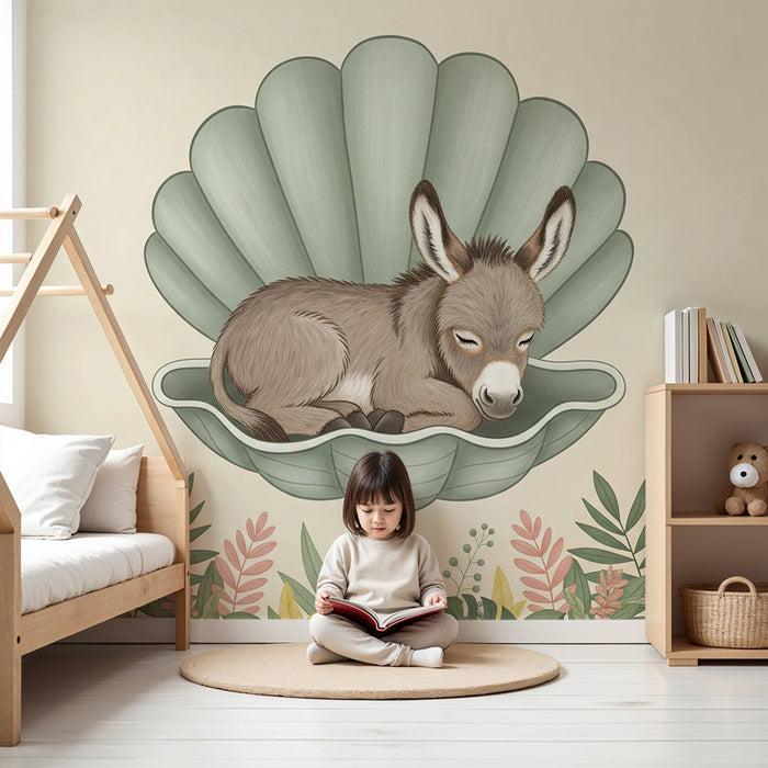 Barntapet | Sovande åsna i en snäcka