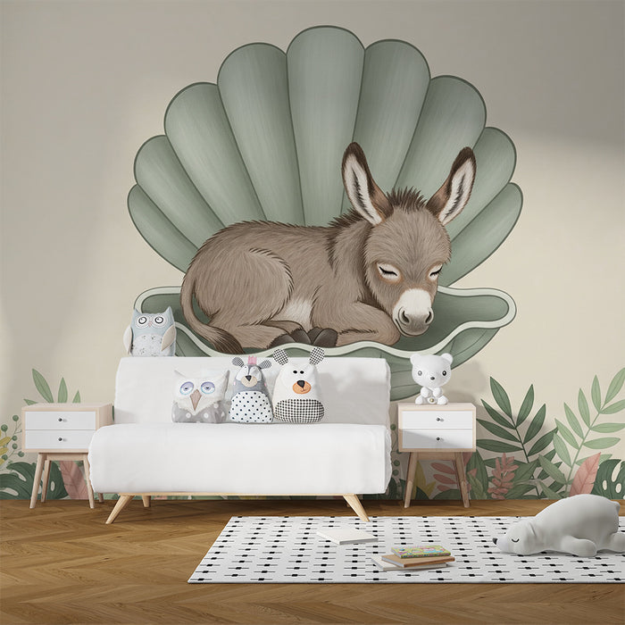 Barntapet | Sovande åsna i en snäcka