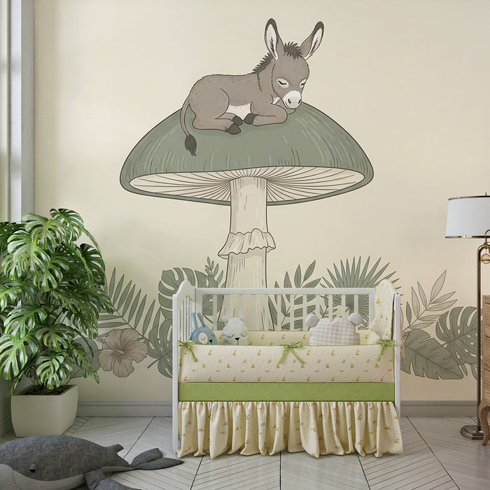 Barntapet | Sovande åsna på en svamp