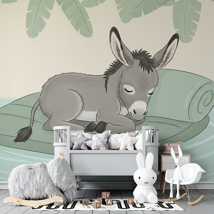 Barntapet | Sovande åsna på en badring