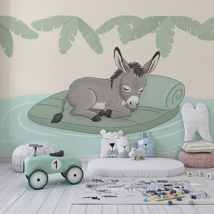 Barntapet | Sovande åsna på en badring