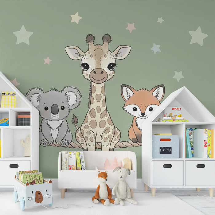 Barntapet | Djur som sitter på en rep