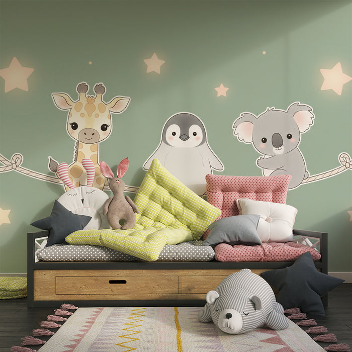 Barntapet | Djur upplysta av stjärnor