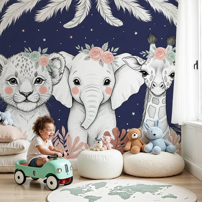 Barntapet | Söta djur under stjärnorna