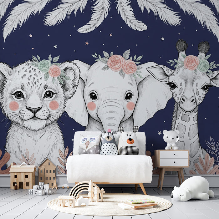 Barntapet | Söta djur under stjärnorna