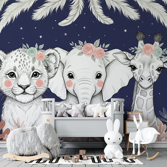 Barntapet | Söta djur under stjärnorna