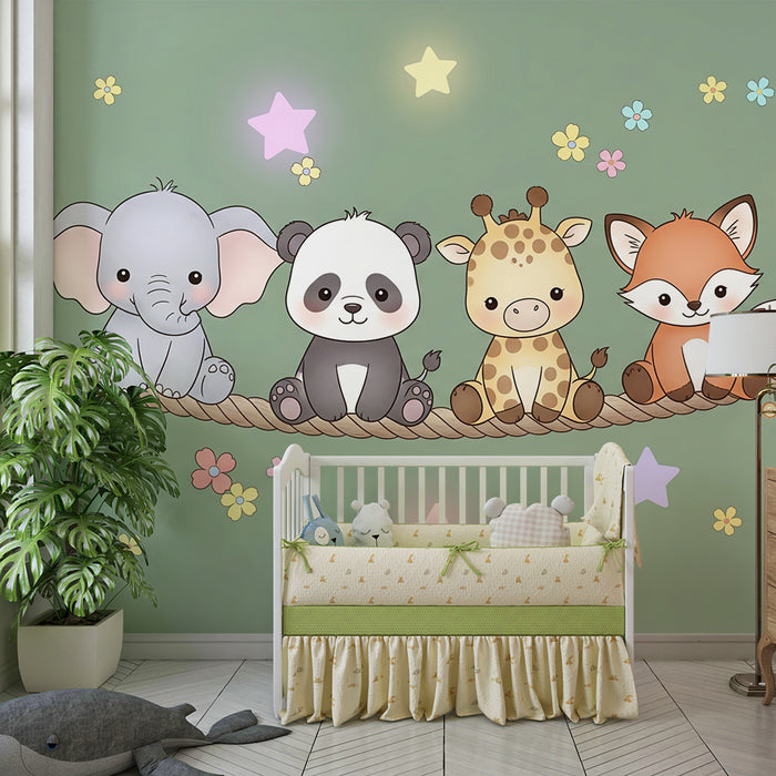 Barntapet | Söta djur på en snöre