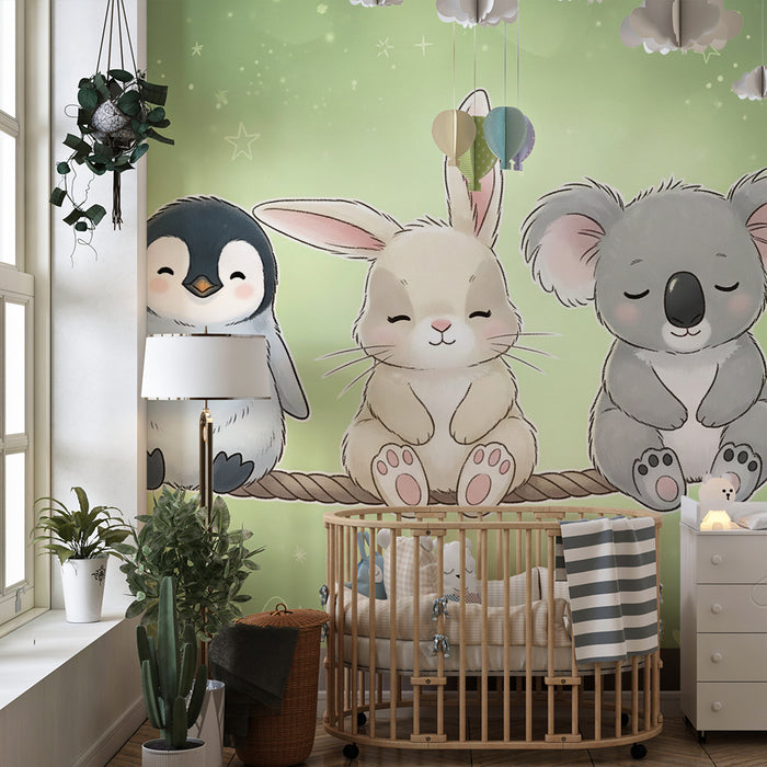 Barntapet | Söta hängande djur