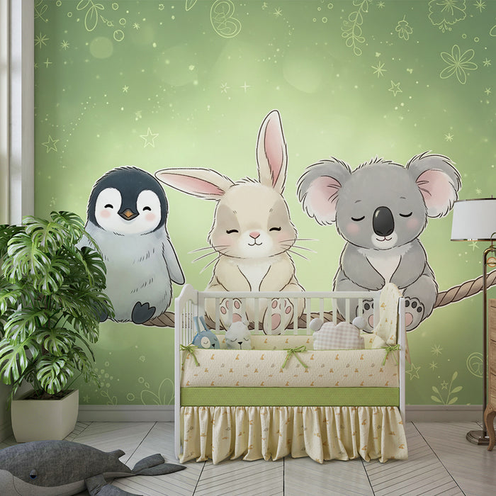 Barntapet | Söta hängande djur