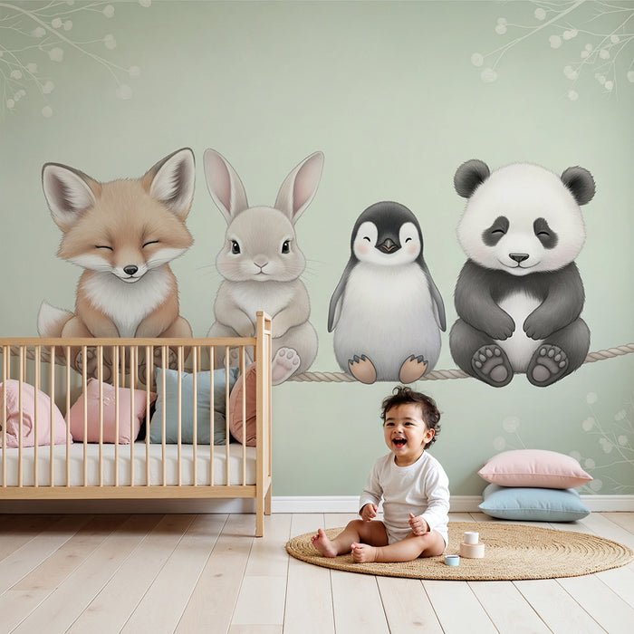 Barntapet | Söta djur på en liten snöre