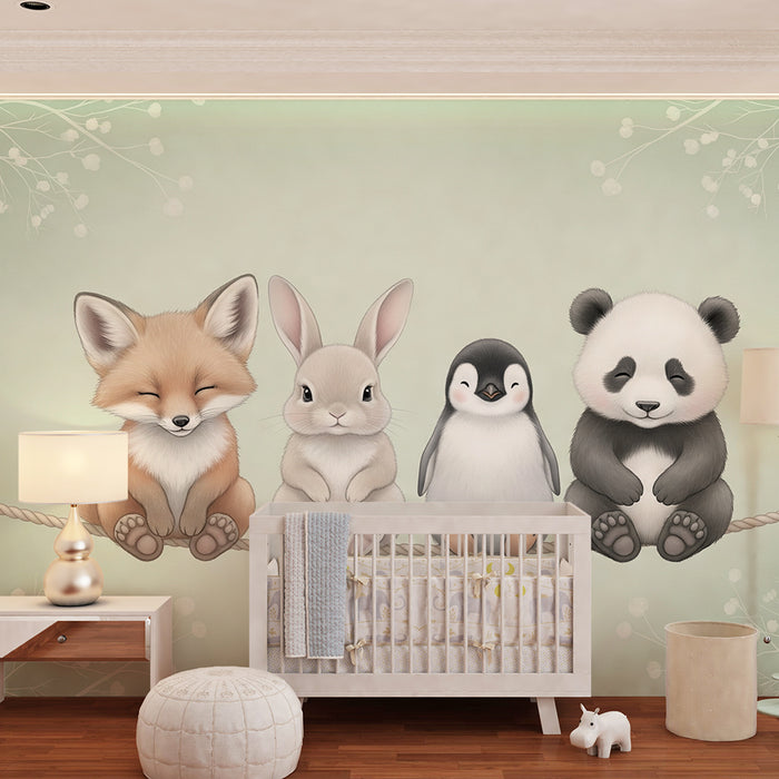 Barntapet | Söta djur på en liten snöre