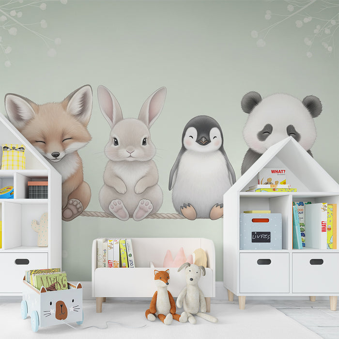 Barntapet | Söta djur på en liten snöre