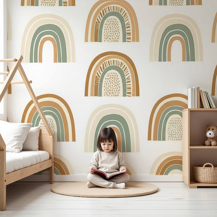 Barntapet | Regnbåge i mjuka färger