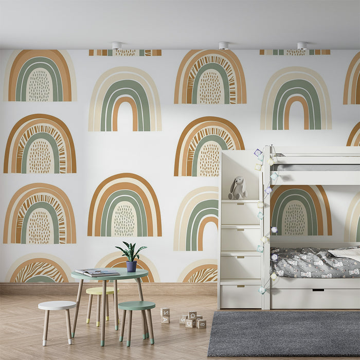 Barntapet | Regnbåge i mjuka färger