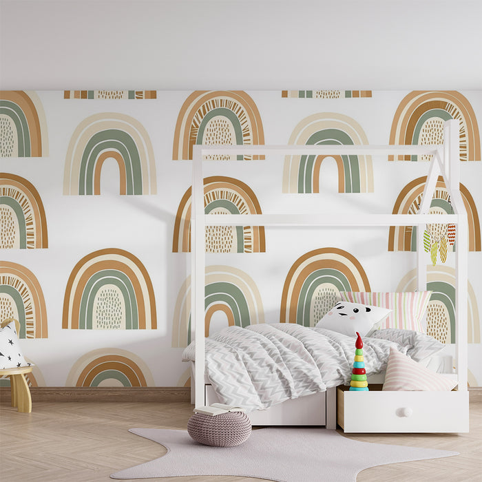 Barntapet | Regnbåge i mjuka färger