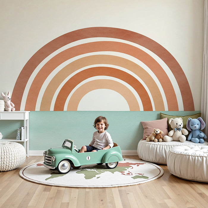 Barntapet | Mjuka pastellfärger i regnbågens färger