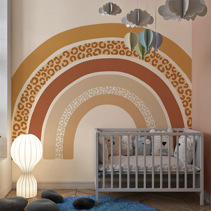 Barntapet | Mjuka regnbågar och djurmönster