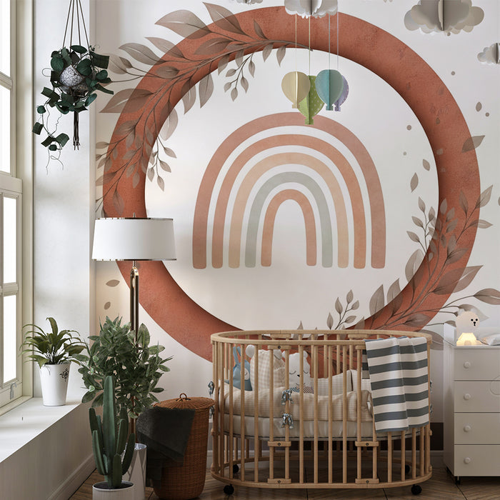 Barntapet | Regnbåge i sfär och flygande löv