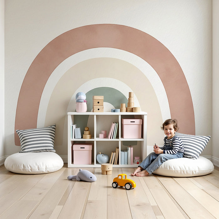 Nástenka pre bábätkovu izbu | Pastelová dúhová farebná paleta s jemnými odtieňmi