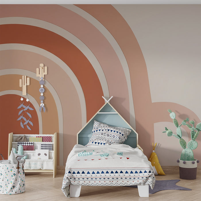 Tapety dla dzieci | Kolorowe łuki w delikatnych i ciepłych tonach