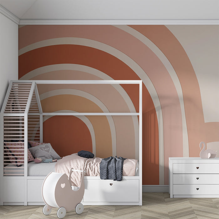 Tapety dla dzieci | Kolorowe łuki w delikatnych i ciepłych tonach