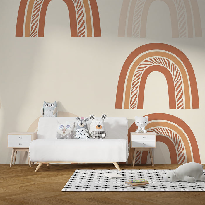 Børneværelse tapet | Blide og beroligende regnbuer