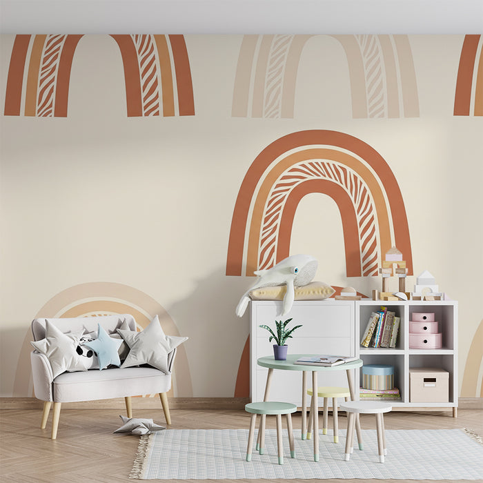 Børneværelse tapet | Blide og beroligende regnbuer