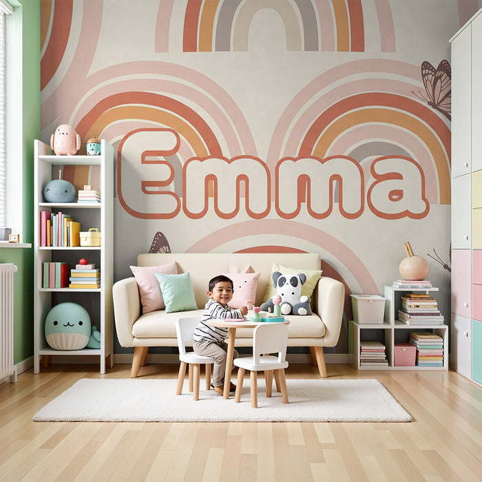 Tapety dla dzieci | Delikatne tęcze i kolorowe motyle