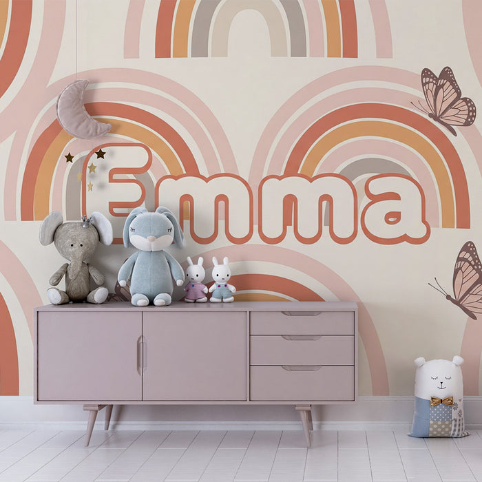 Tapety dla dzieci | Delikatne tęcze i kolorowe motyle