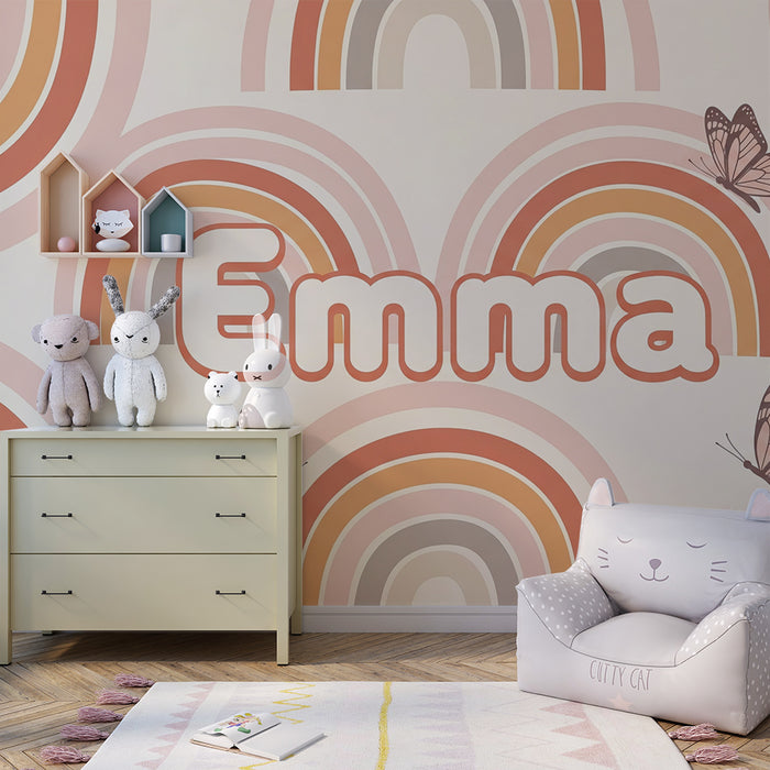 Tapety dla dzieci | Delikatne tęcze i kolorowe motyle