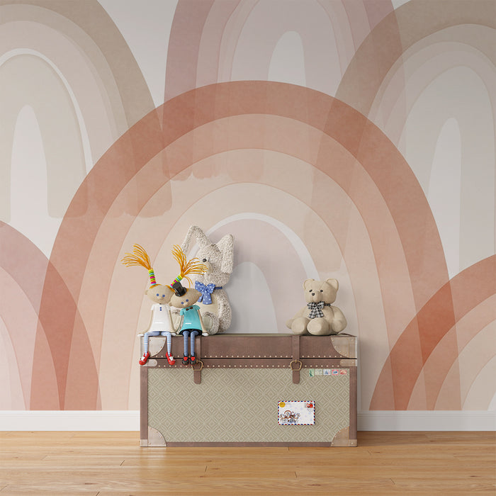 Barntapet | Mjuka, pastellfärgade regnbågar i gradient av färger