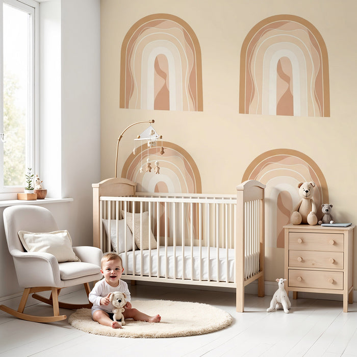 Papier de parede izba pre bábätká | Dúhy v odtieňoch žltej