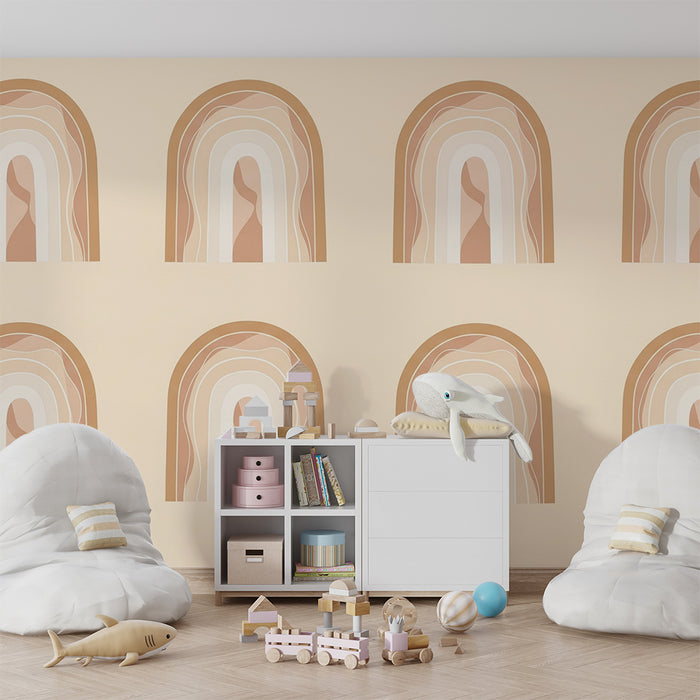 Papier de parede izba pre bábätká | Dúhy v odtieňoch žltej