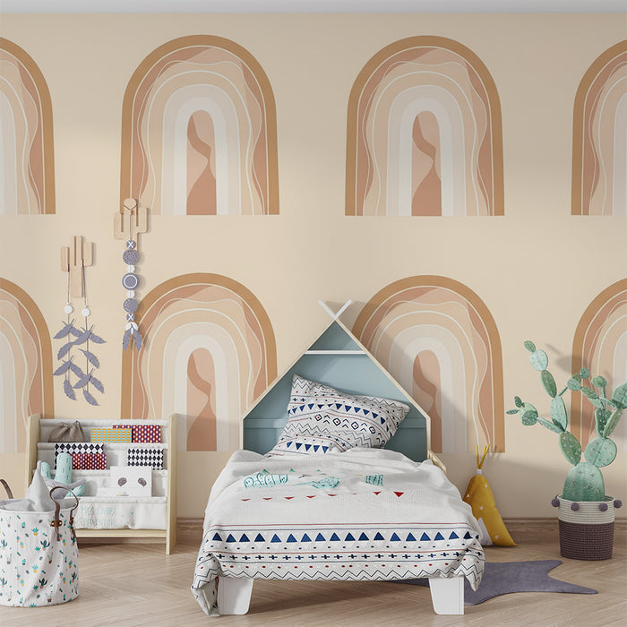 Papier de parede izba pre bábätká | Dúhy v odtieňoch žltej