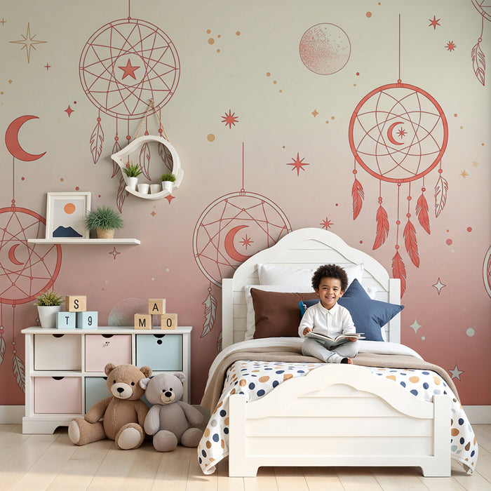 Tapety dla dzieci | Chwyć marzenia i gwiazdy w delikatnych tonacjach