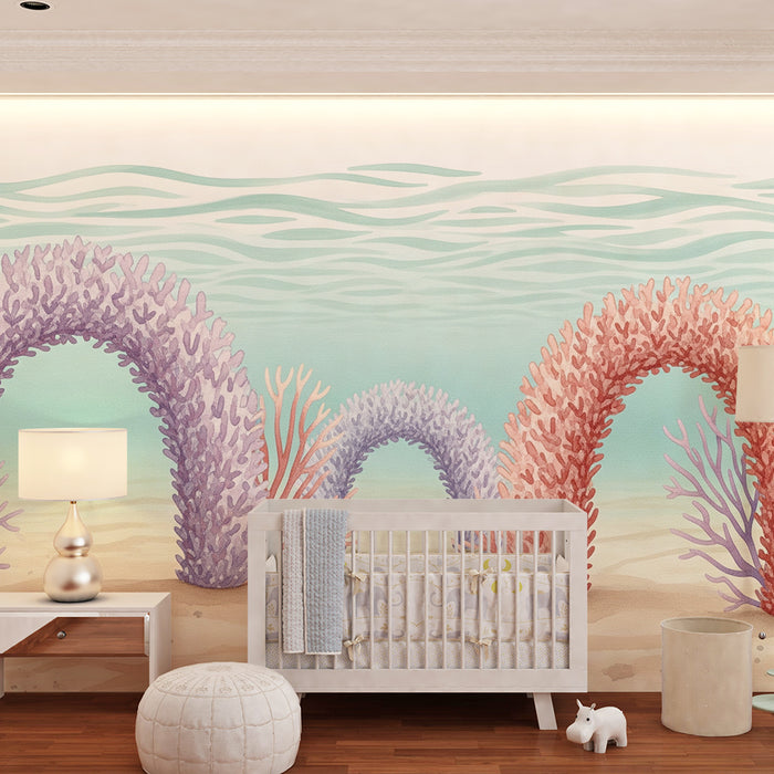 Babykamer behang | Onderwateravonturen in de wereld van koralen