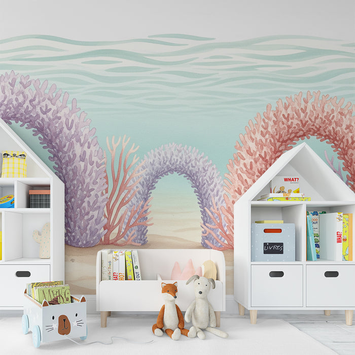 Babykamer behang | Onderwateravonturen in de wereld van koralen