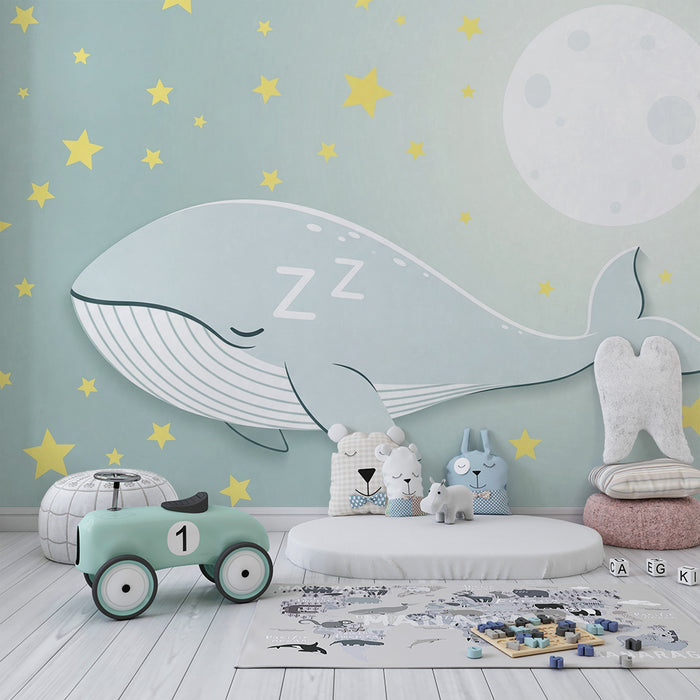 Tapet barnerom | Sovehval under en stjernehimmel